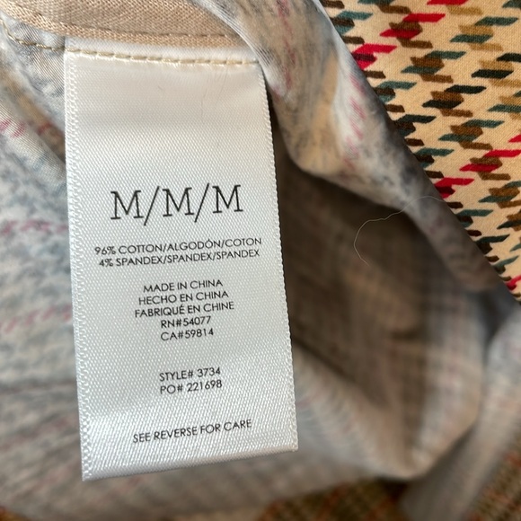 Cabi Sherlock Trench Coat Fall Jacket Tan Red Green Houndstooth Tie Belt M 3734 - Picture 10 of 12